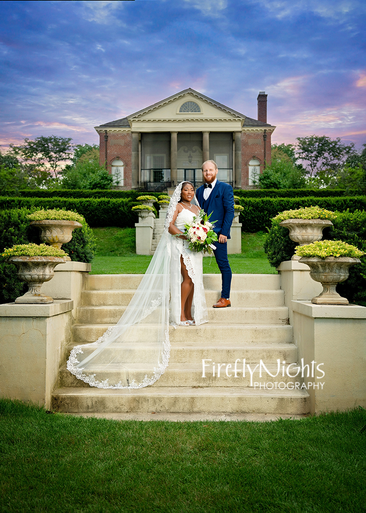 dramatic wedding portrait